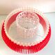 Suspension in glass and plexiglass with diamond points / vintage 60s-70s