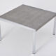 Mid-century modern steel and aluminium coffee table with graphic meander pattern