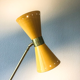 Mid-century italian yellow diabolo floor lamp
