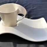 Coffee cup with its sub-cup in wave villeroy and boch new wave