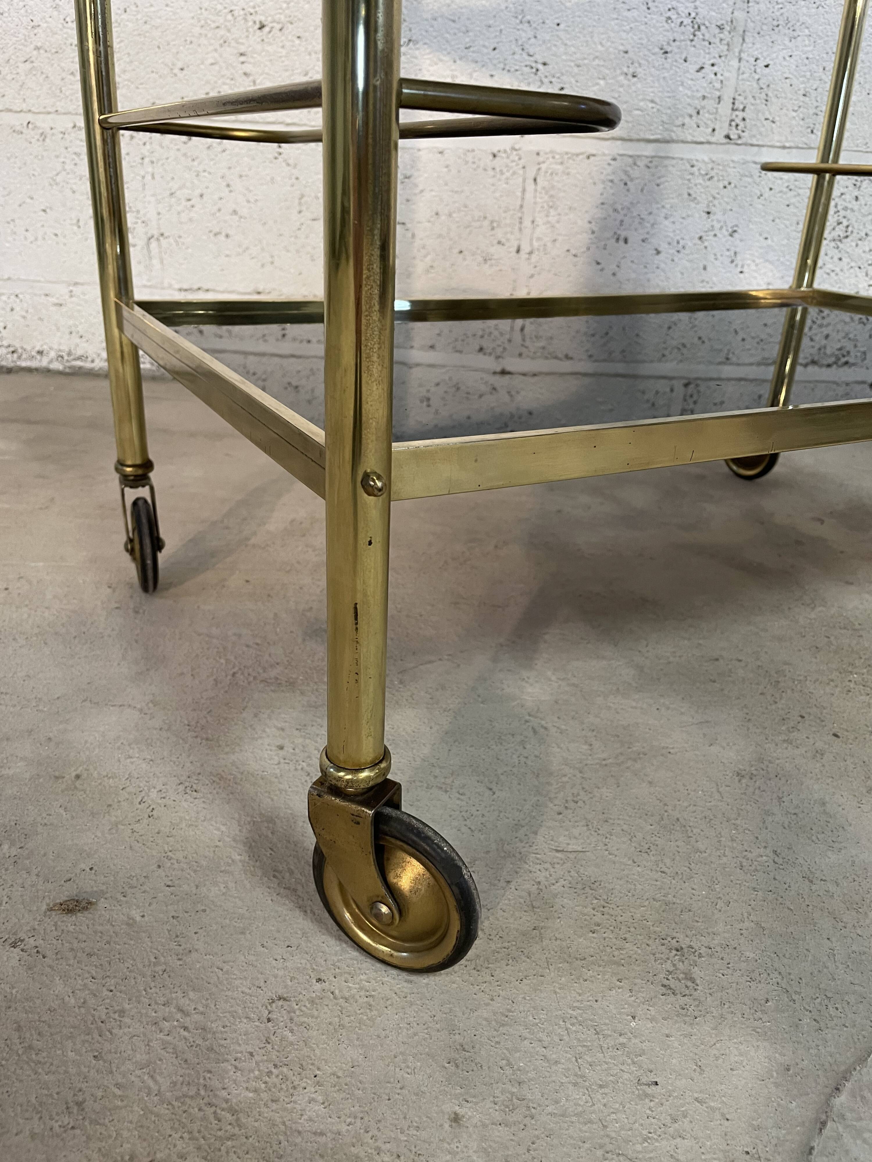 Vintage golden and black rolling service 1970s