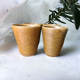 4 sandstone cups