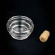 Baccarat crystal dish with wavy profile, acid-etched mark.