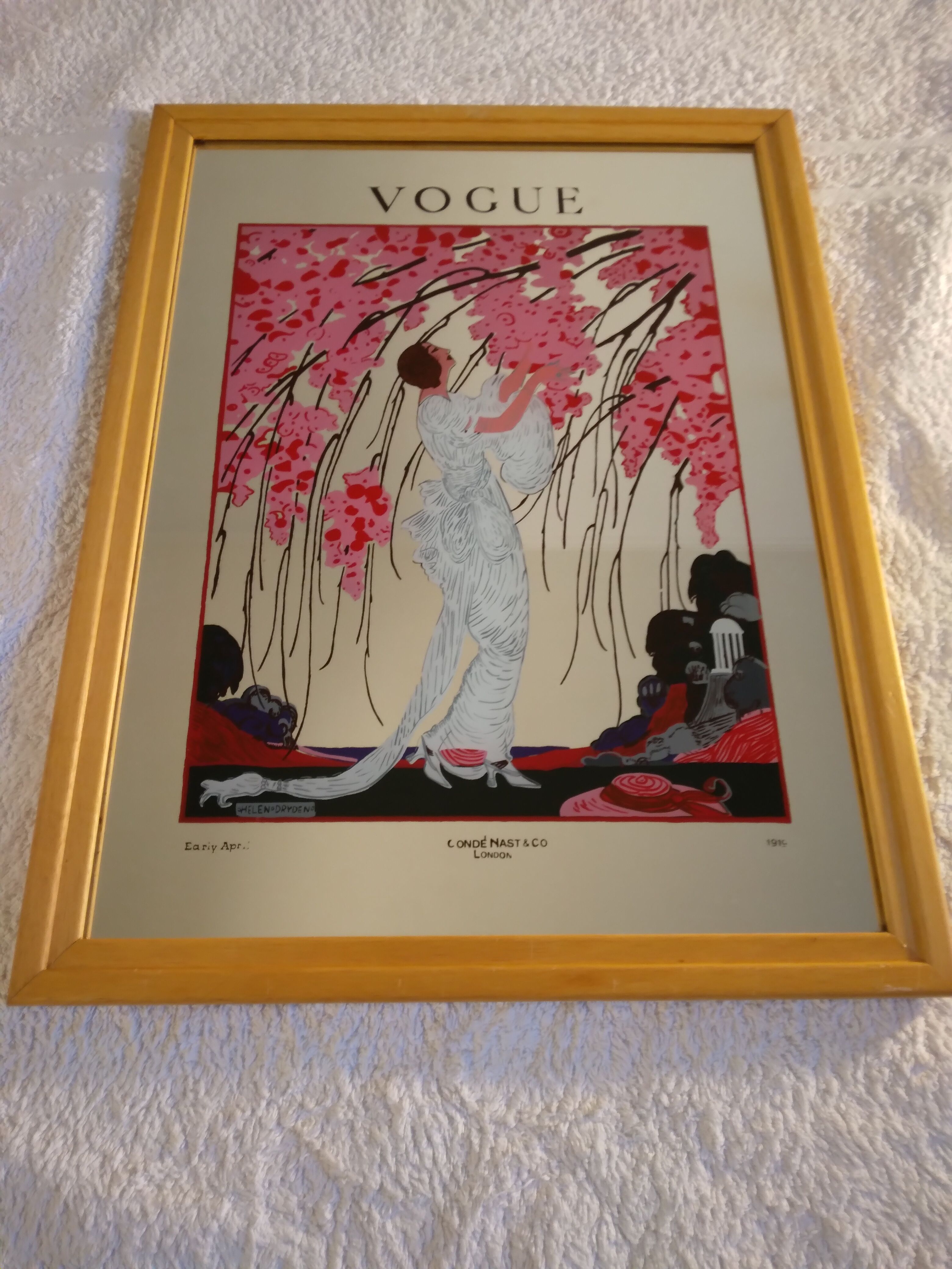 Miroir Vogue publicitaire vintage