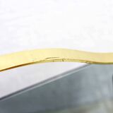 Glass and brass magazine rack, 1970s