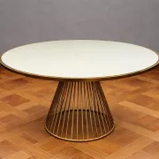 Large round table – In the spirit of Warren Platner for Knoll – Ø 140 cm