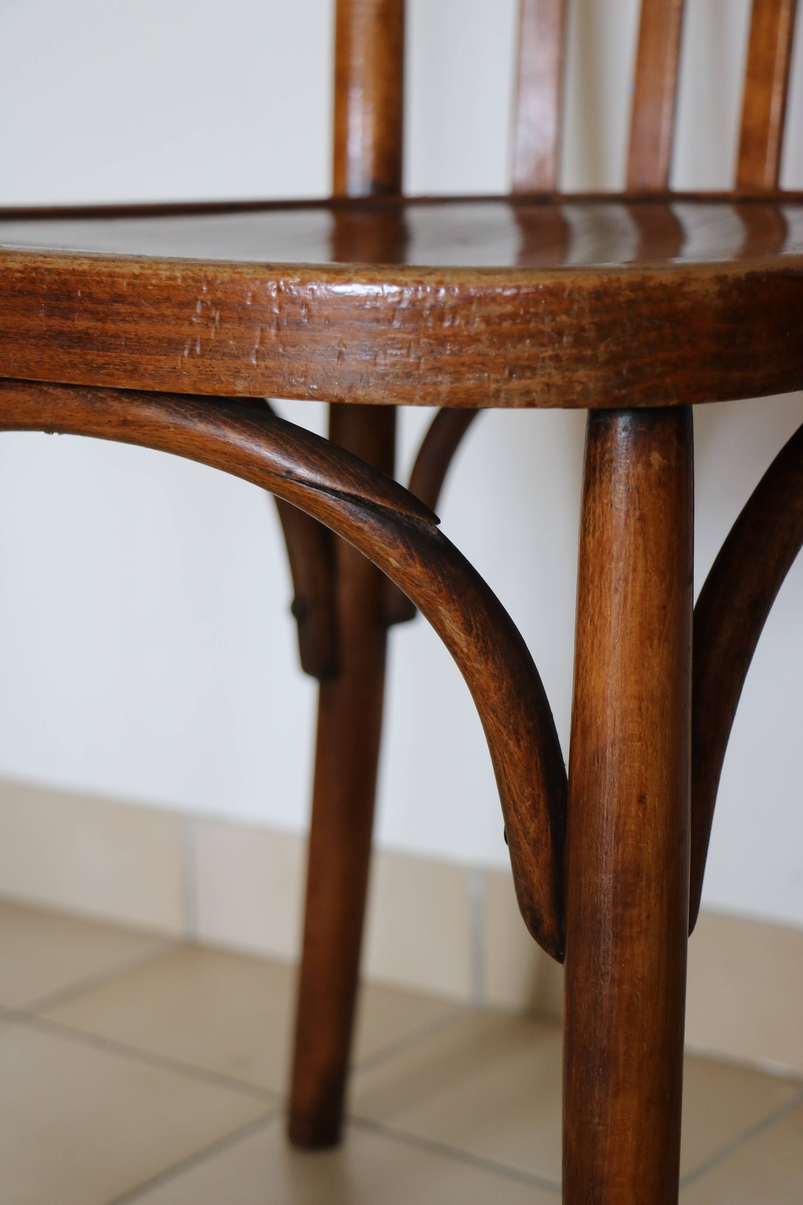 5 vintage bistro chairs