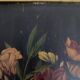Pair of still lifes, oils on cardboard, late 19th century, bouquets of flowers