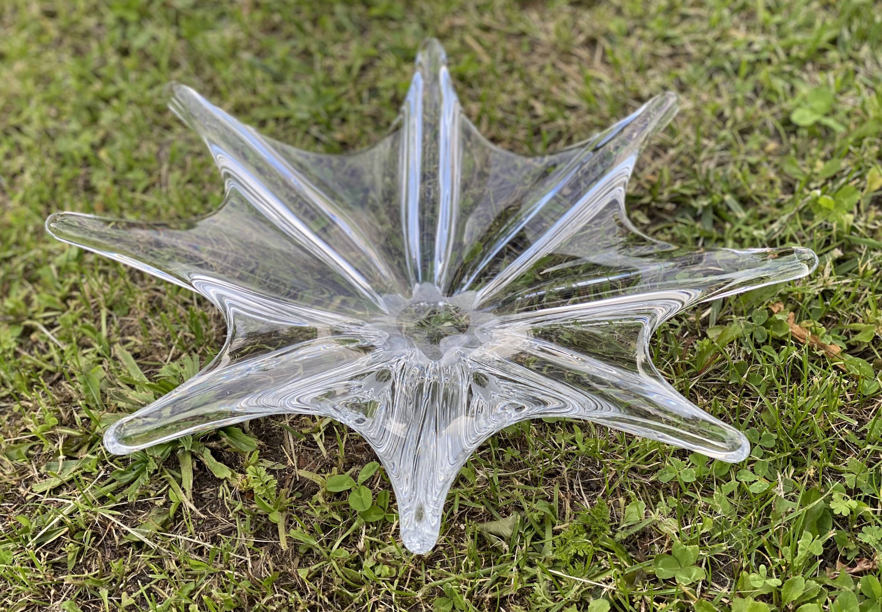 Baccarat crystal star cup vintage centerpiece 1960