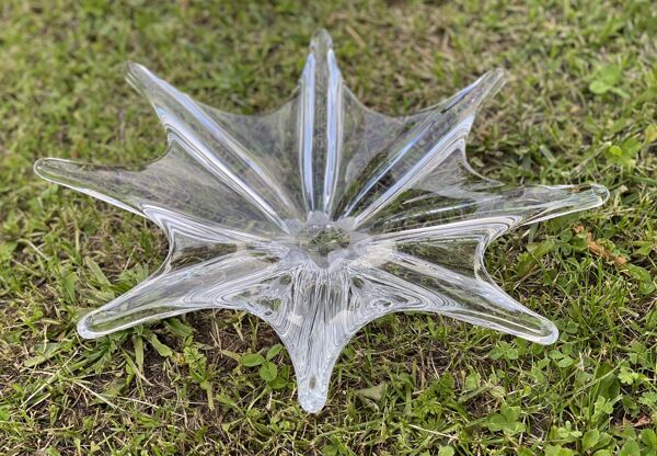 Coupe étoile cristal baccarat centre de table vintage 1960