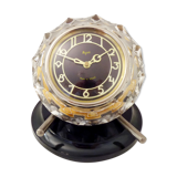 Table clock, majak glass clock and Bakelite base. Made in USSR
