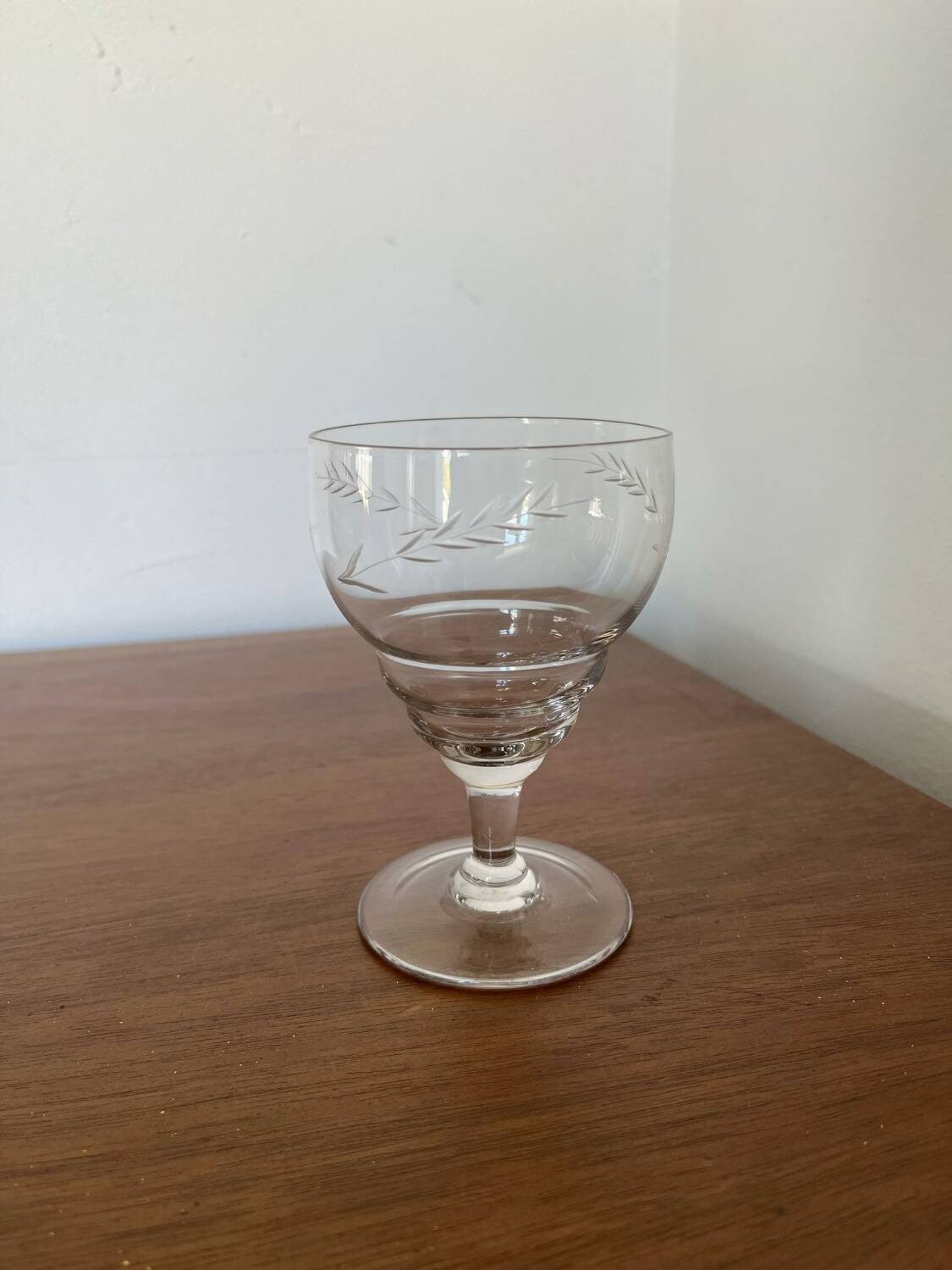 7 antique handmade chiseled glasses