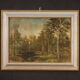 Italian painting signed and dated 1939 wooded landscape