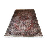 Ancient Indian silk carpet and wool