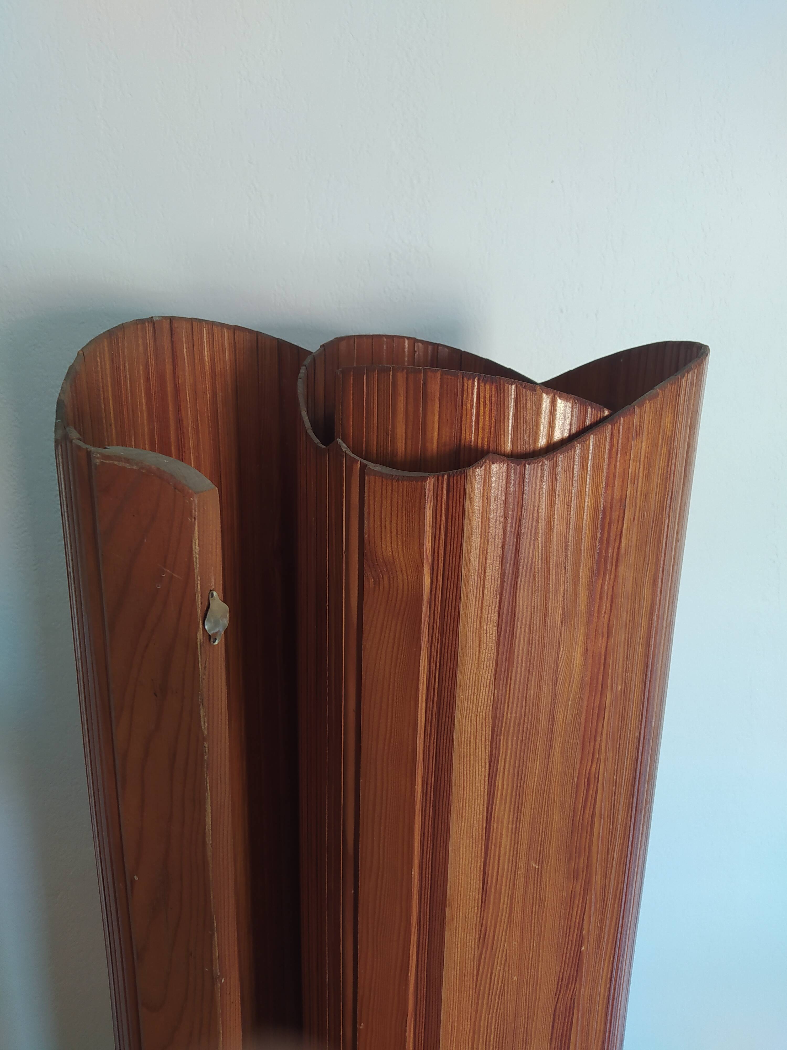 Roll-up wooden screen Baumann - 1950