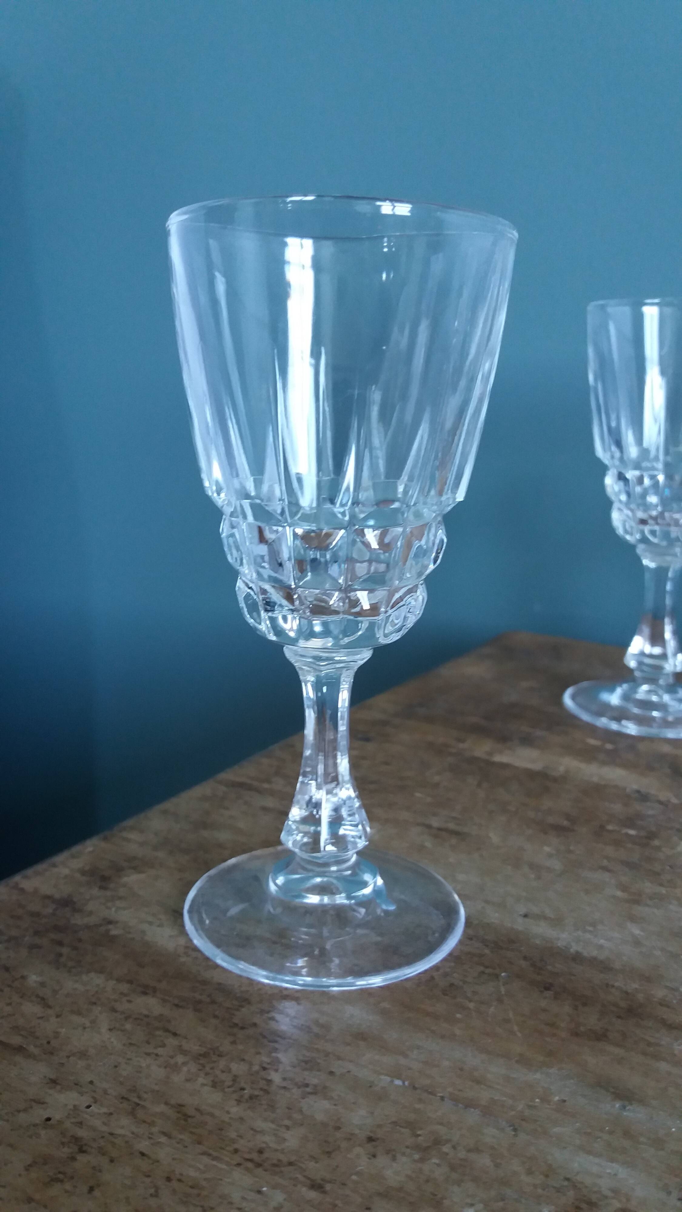 Liqueur glasses, Cristal d'Arques, Pompadour model