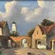 Lively Dutch or Flemish village square