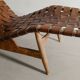 Danish Modern Wooden Chaise Lounge Chair by Arne Vodder, 1950s
