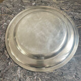 Flat Christofle round silver metal