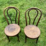 Set of 8 mismatched bistro chairs