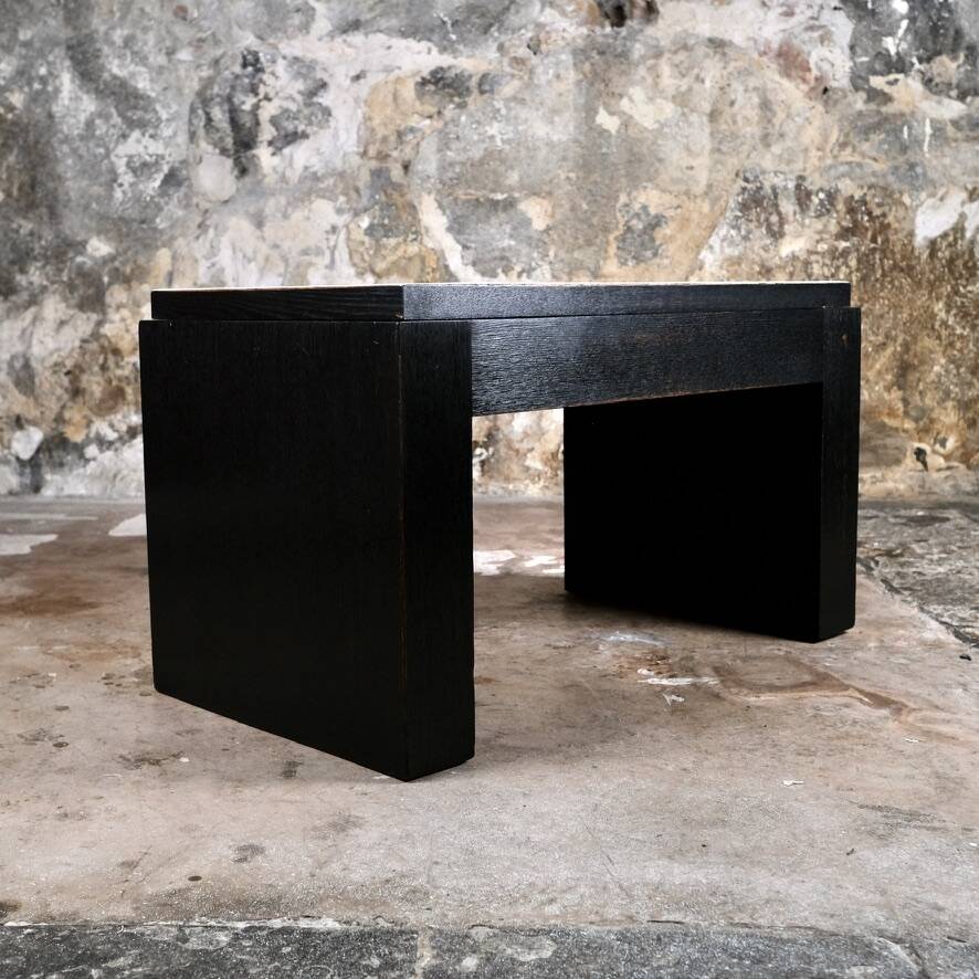 Table basse style Art Deco avec cave à cigares, France, 1960s