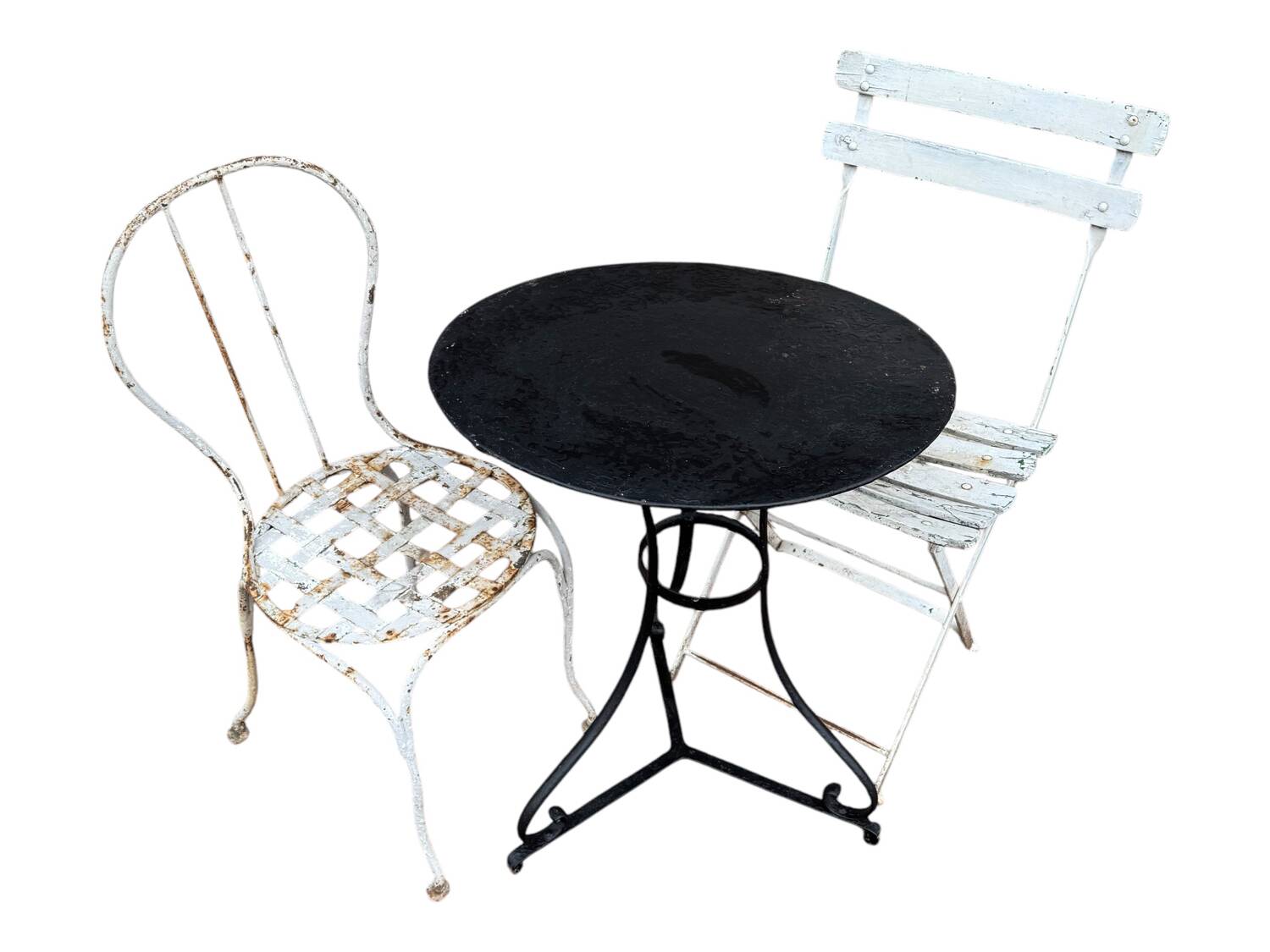 Napoleon III wrought iron pedestal table