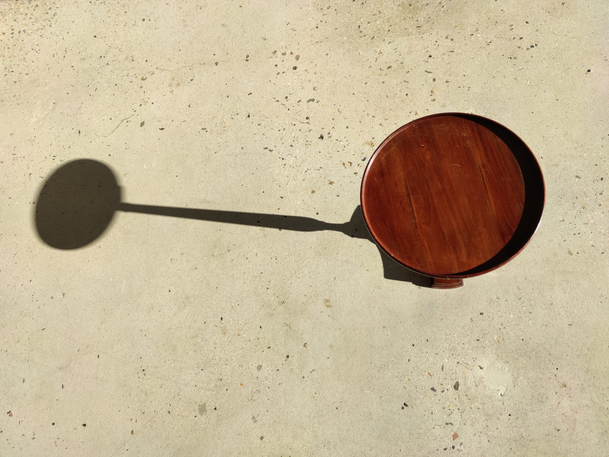 Mini harness or pedestal table in natural wood