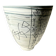 Bowl / large ceramic white catchall with graphic decoration, 1950
