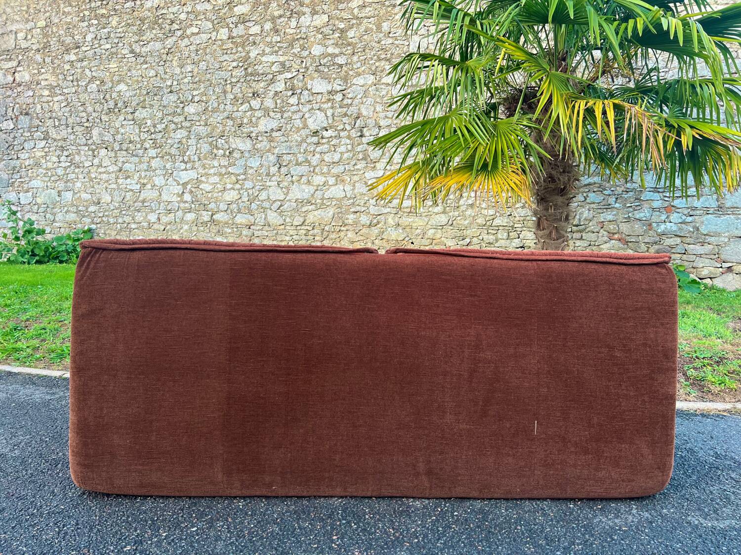Cinna sofa kirk model brown velvet 1970 vintage