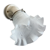 Wall light old wall peg ceramic porcelain, Tulip glass
