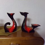 Triple candle holders 60s