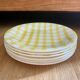 6 plates with starter or dessert Salins model Saint Raphaël yellow