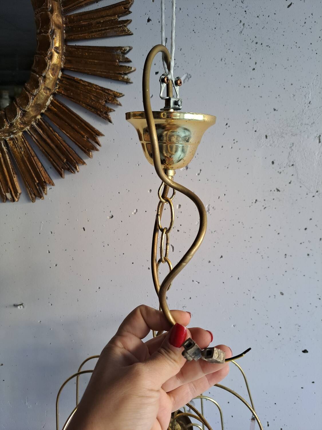 Murano crystal drop chandelier in pink