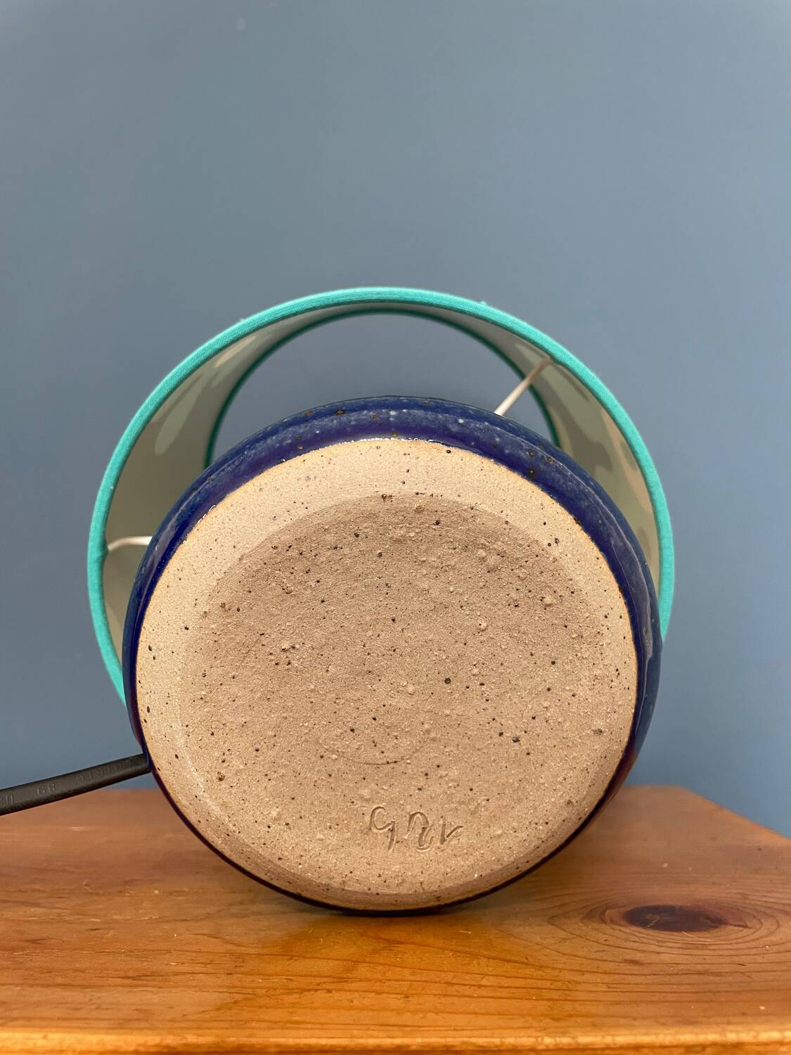 Vintage blue table lamp