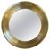 Modern round brass mirror from the mid-century by Glasmäster in Markaryd, Sweden, 1960s.