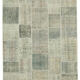 Tapis vintage 173 cm x 244 cm gris patchwork