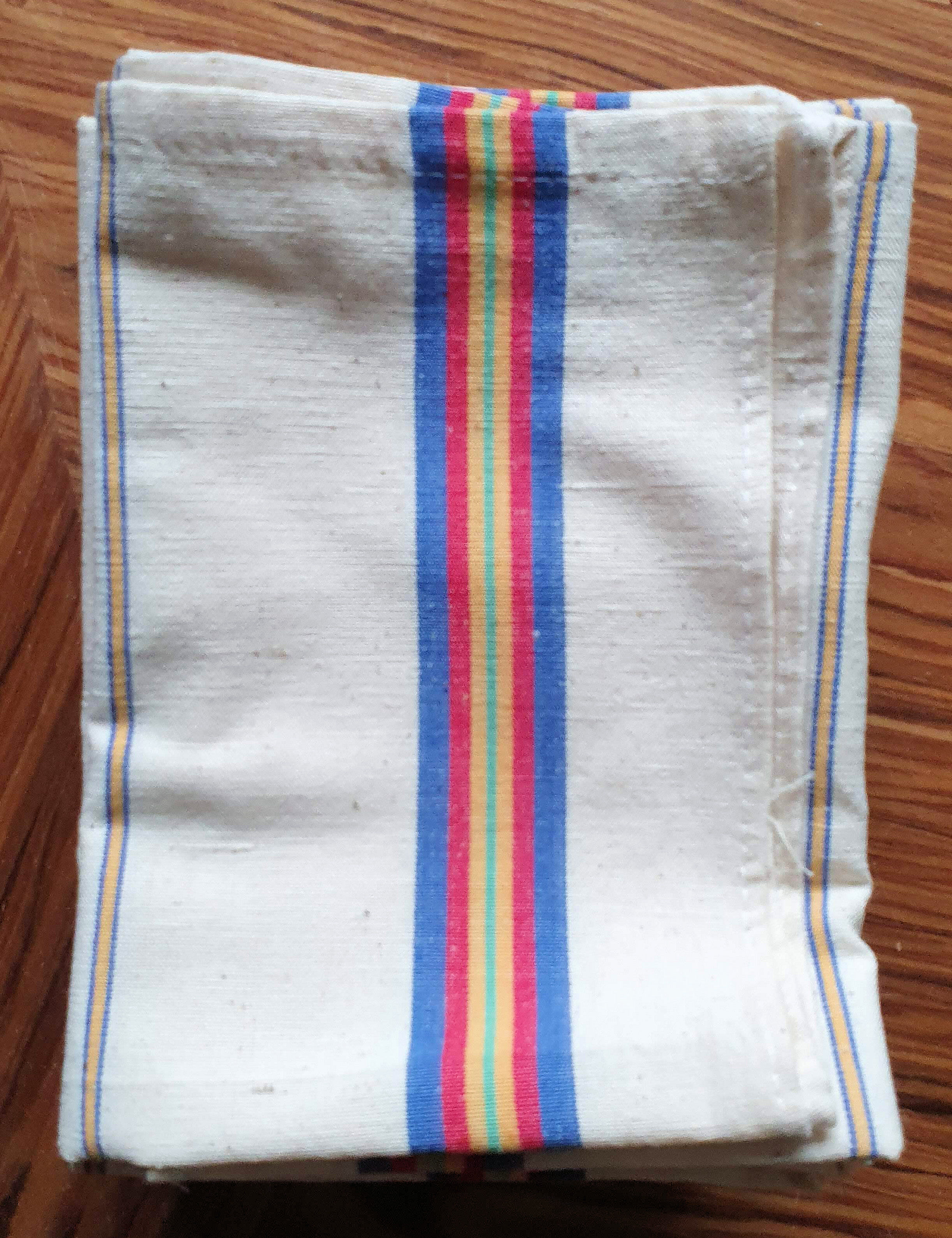 Set of vintage cotton tea towels