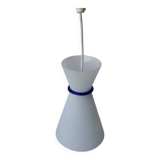 80's glass pendant light