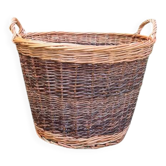 Large antique hand-woven wicker basket