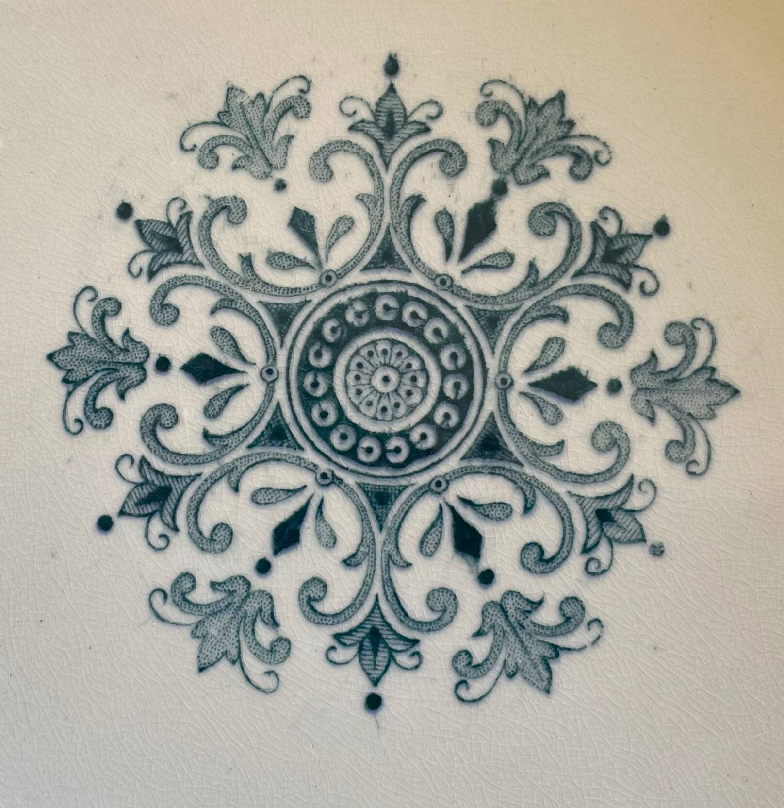 Old Badonviller earthenware compote bowl