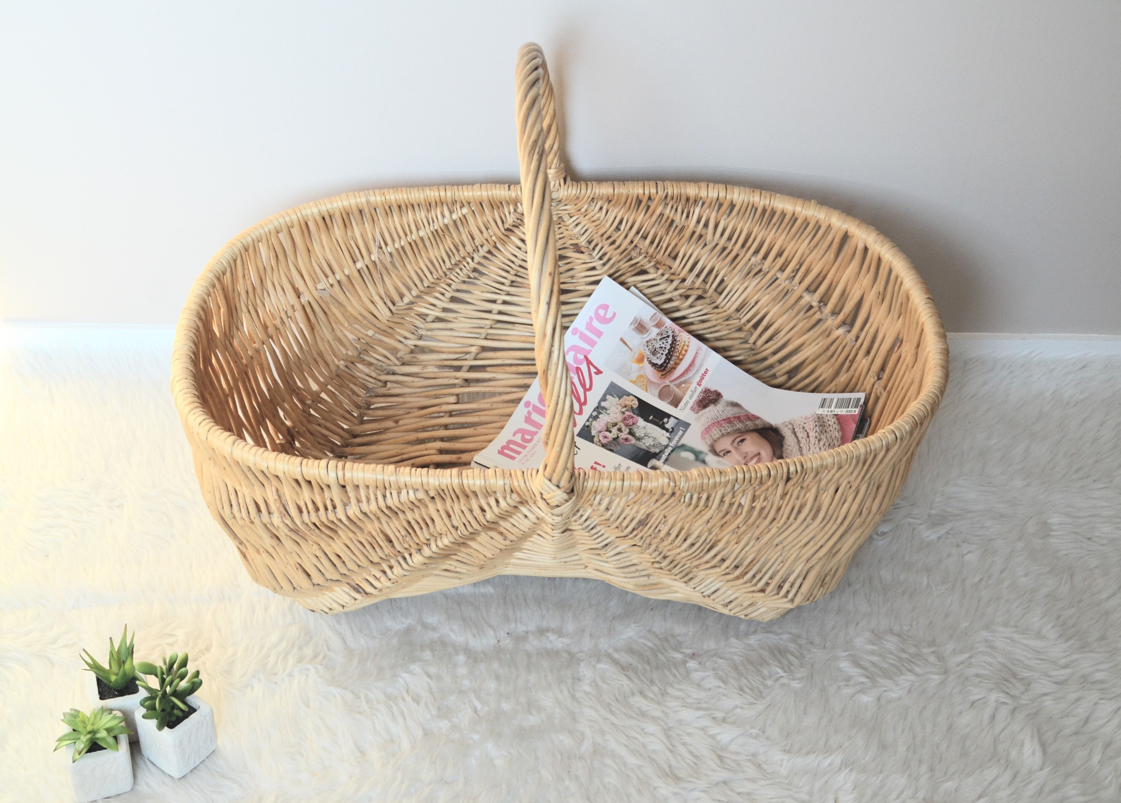 Market rattan wicker basket
