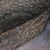 XXL woven basket antique, wicker basket, storage, baker's tool