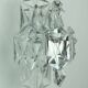 Elegant mid century sconce crystal glass prisms and chrome by kinkeldey 196