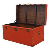 Commode rouge, design scandinave, années 1950