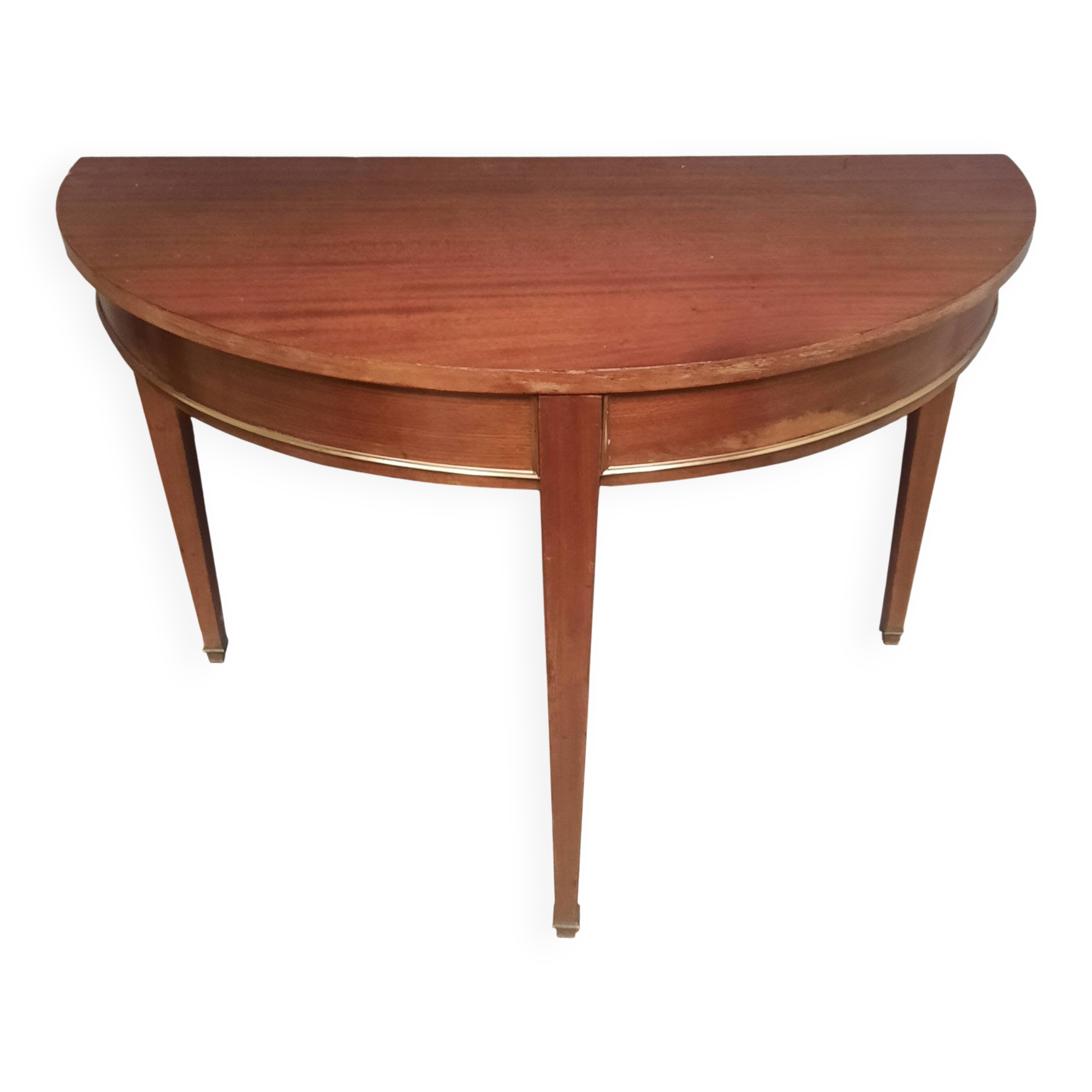 Louis XVI style console in mahogany.