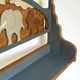 Vintage solid wood noah's ark shelf
