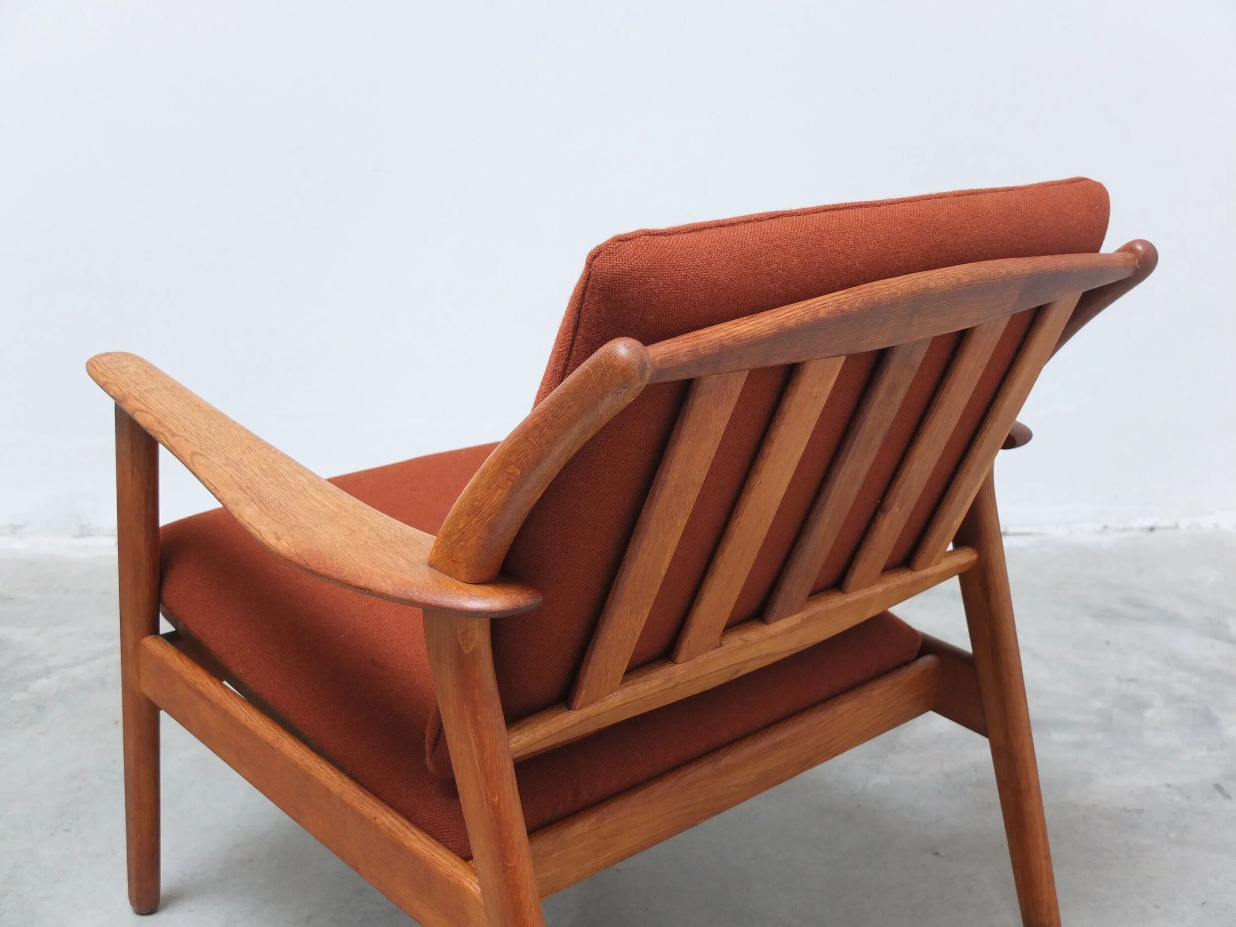 Danish pair of easy chairs in oak by Niels Koefoed, 1960s