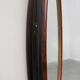 Deknudt Oval Wall Mirror with Walnut-Toned Frame and Gilt Inner Edge, Belgi