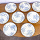 Lot de 8 assiettes plates terre de fer - modèles Iris - Léon Graves - Clairefontaine