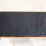 Scandinavian coffee table in oak and slate 1950